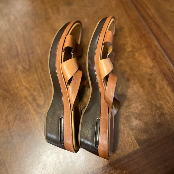 Cole Haan Leather Strappy Wedge Sandals Sz. 9 - Picture 11 of 12